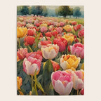 Colorful tulips watercolor Poster Gallery Image 4