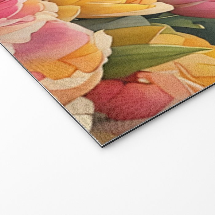 Colorful tulips watercolor Welcome Mat Gallery Image 2