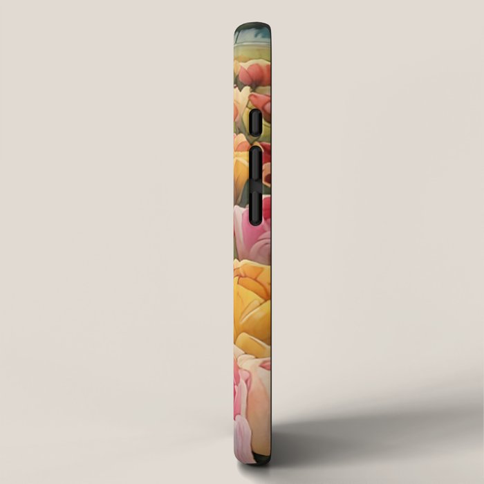 Colorful tulips watercolor iPhone Case Gallery Image 2