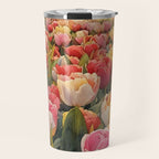 Colorful tulips watercolor Travel Mug Gallery Image 1