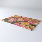 Colorful tulips watercolor Rug Gallery Image 3