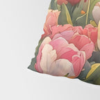 Colorful tulips watercolor Pillow Sham Gallery Image 4