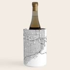 Miami White Map Wine Chiller Gallery Image 1