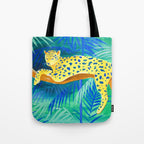 Leopard on Tree Tote Bag Gallery Image 1
