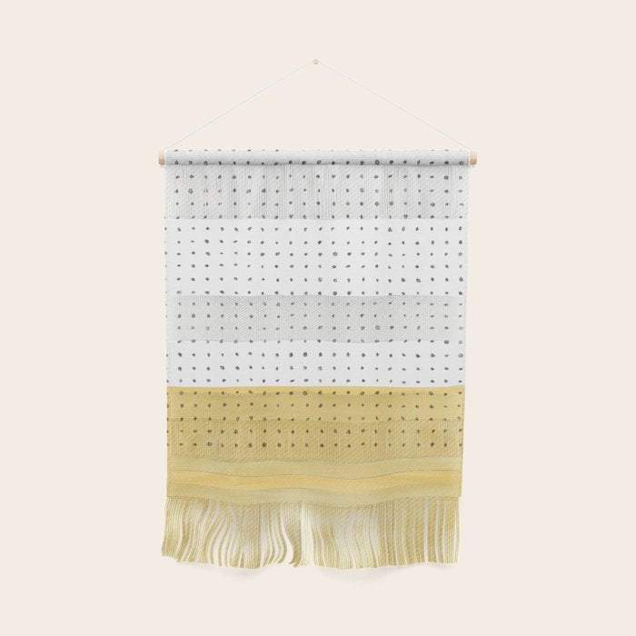 Abstract mustard shape and points Wall Hanging Gallery Image 1