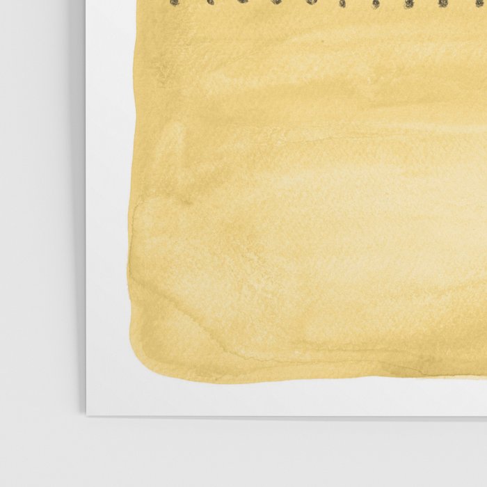 Abstract mustard shape and points Poster Gallery Image 3