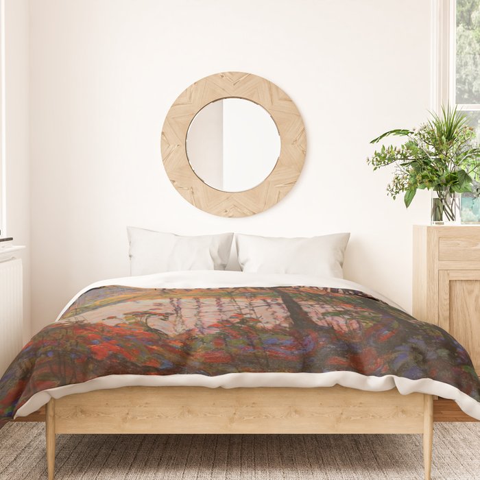Tom Thomson Northern River 1915 Canadian Landscape Artist Duvet Cover Gallery Image 3