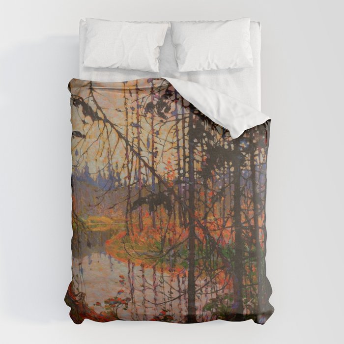Tom Thomson Northern River 1915 Canadian Landscape Artist Duvet Cover Gallery Image 1