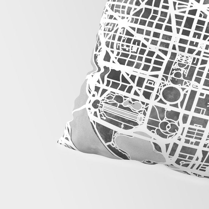 Washington DC City Street Map Pillow Sham Gallery Image 4