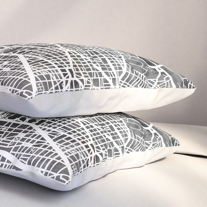 Washington DC City Street Map Pillow Sham Gallery Image 3