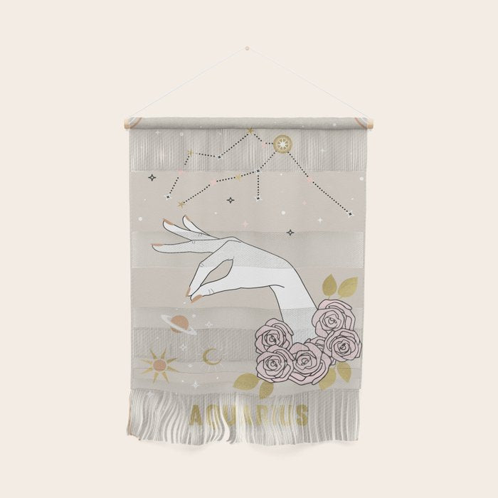 Aquarius Zodiac Sign Wall Hanging Gallery Image 1