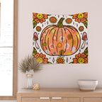 Happy Pumpkin Wall Tapestry Gallery Image 2