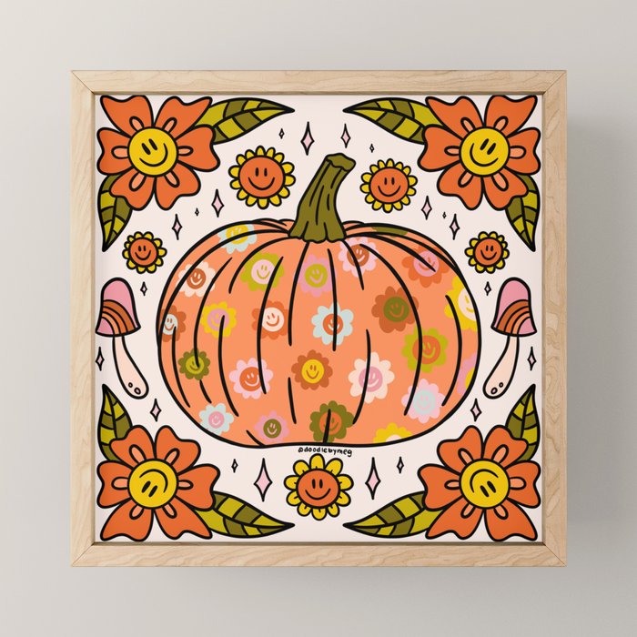 Happy Pumpkin Mini Art Print Gallery Image 1
