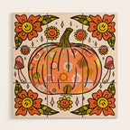 Happy Pumpkin Wood Wall Art Gallery Image 1