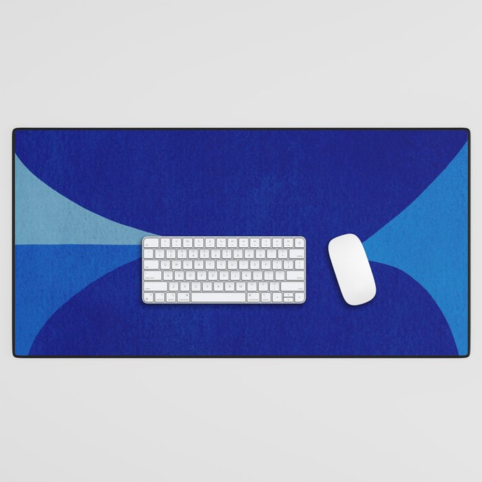 Abstract composition 02-blue Desk Mat Gallery Image 1