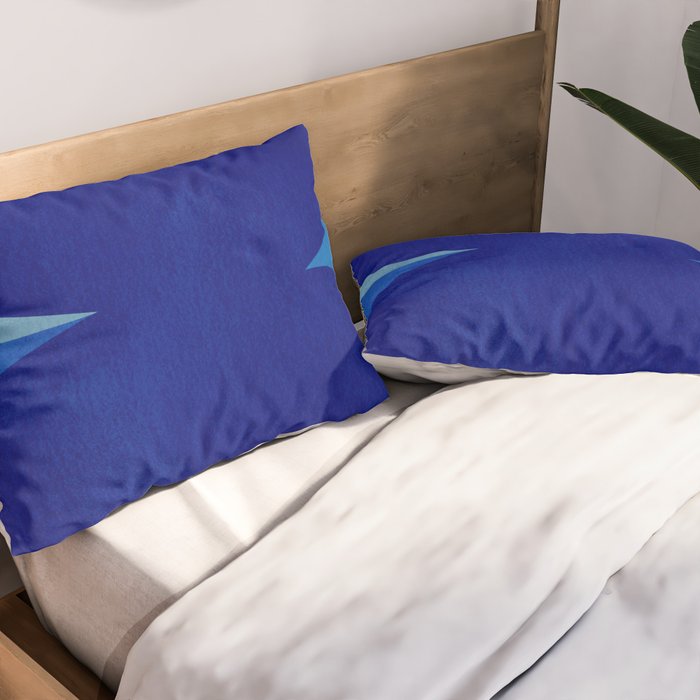 Abstract composition 02-blue Pillow Sham Gallery Image 2