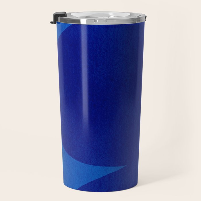 Abstract composition 02-blue Travel Mug Gallery Image 3