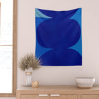 Abstract composition 02-blue Wall Tapestry Gallery Image 2
