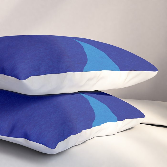 Abstract composition 02-blue Pillow Sham Gallery Image 3