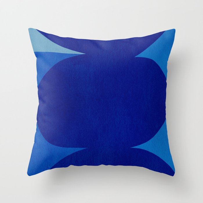 Abstract composition 02-blue Throw Pillow Gallery Image 6