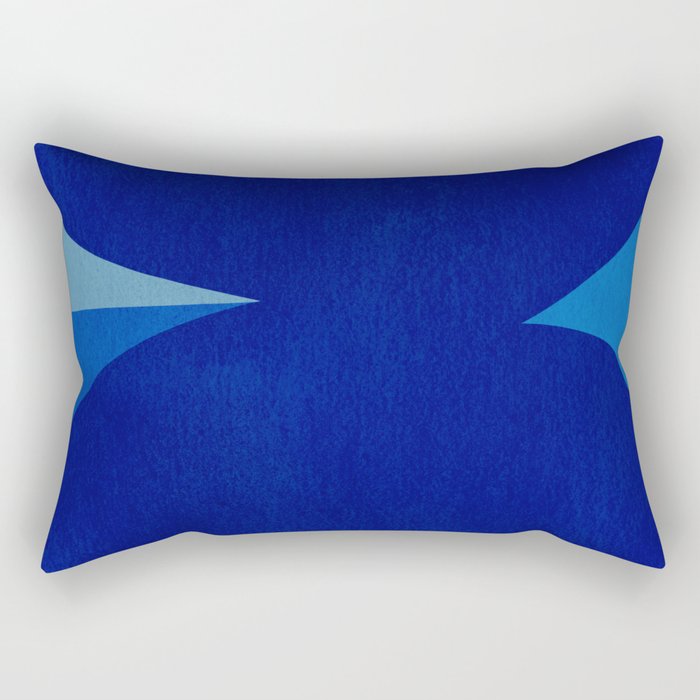 Abstract composition 02-blue Rectangular Pillow Gallery Image 1