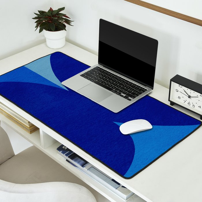Abstract composition 02-blue Desk Mat Gallery Image 2