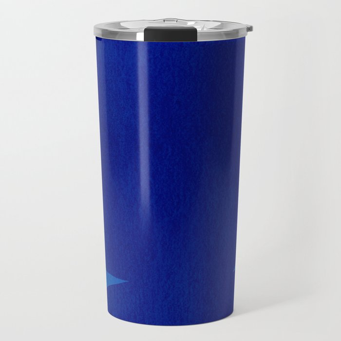 Abstract composition 02-blue Travel Mug Gallery Image 1