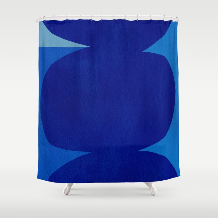 Abstract composition 02-blue Shower Curtain Gallery Image 1