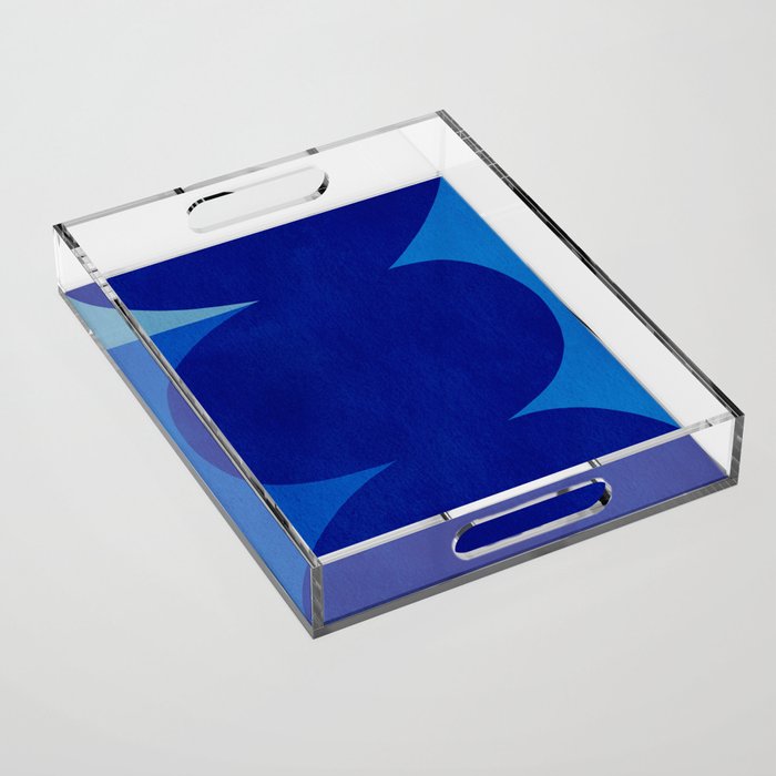 Abstract composition 02-blue Acrylic Tray Gallery Image 1