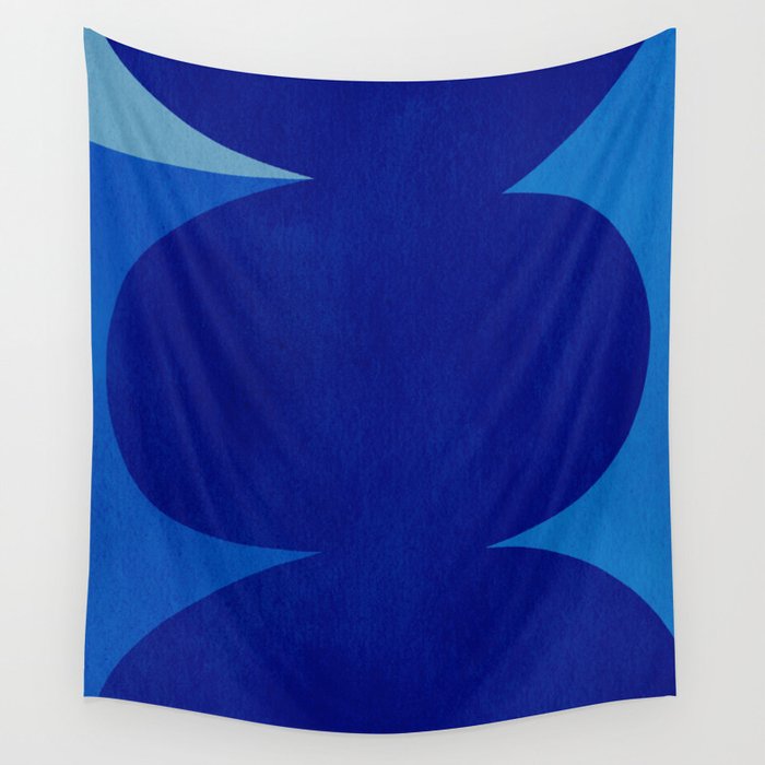 Abstract composition 02-blue Wall Tapestry Gallery Image 4