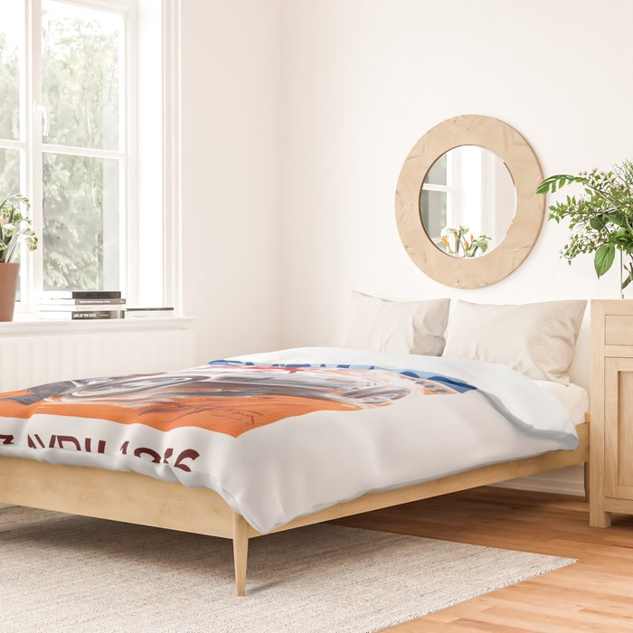 1936 Monaco Grand Prix Race Poster  Duvet Cover Gallery Image 2