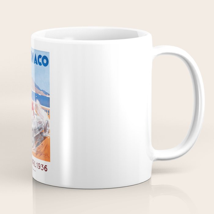1936 Monaco Grand Prix Race Poster  Coffee Mug Gallery Image 1
