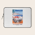 1936 Monaco Grand Prix Race Poster  Laptop Sleeve Gallery Image 1