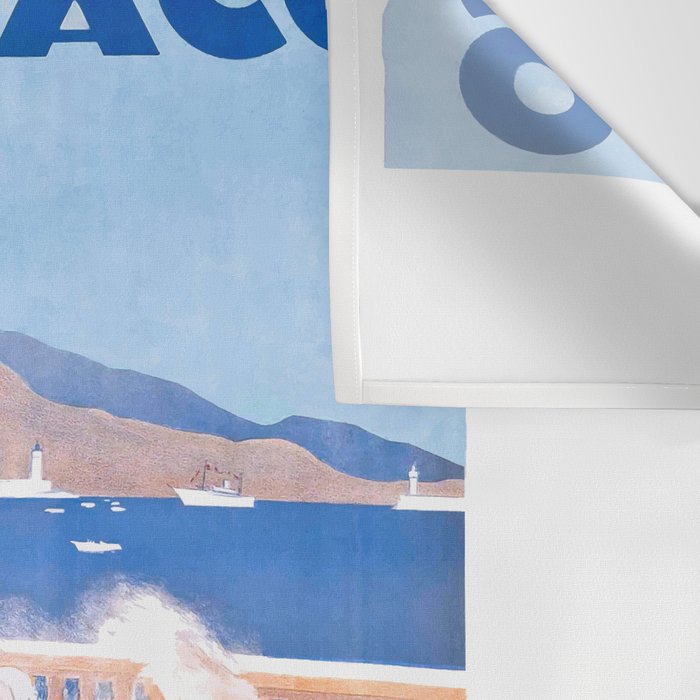 1936 Monaco Grand Prix Race Poster  Wall Tapestry Gallery Image 3