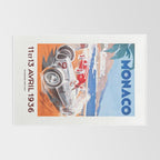 1936 Monaco Grand Prix Race Poster  Rug Gallery Image 2