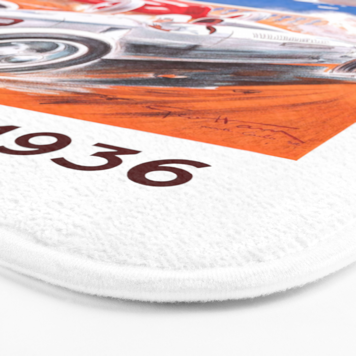 1936 Monaco Grand Prix Race Poster  Bath Mat Gallery Image 3