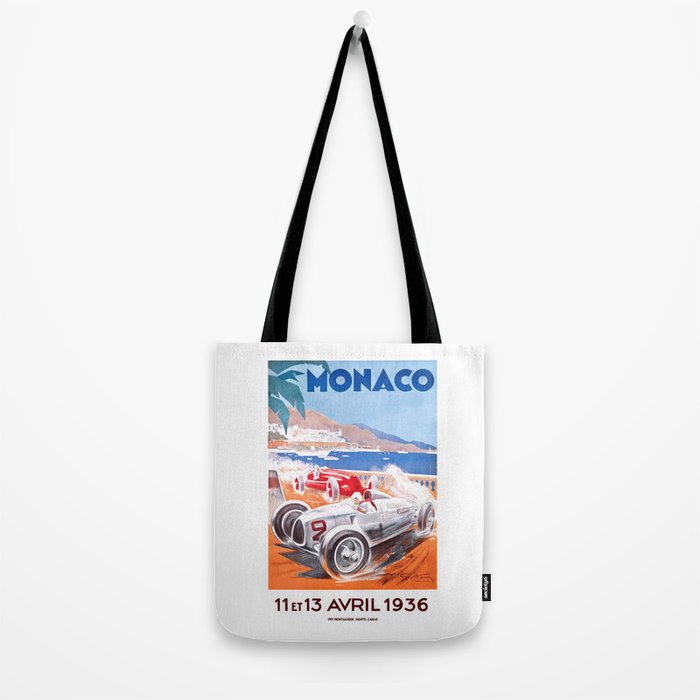1936 Monaco Grand Prix Race Poster  Tote Bag Gallery Image 2
