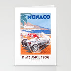 1936 Monaco Grand Prix Race Poster  Stationery Card Gallery Image 2