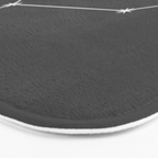 Leo Zodiac Star Constellation Line Art Grey Bath Mat Gallery Image 3
