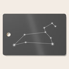 Leo Zodiac Star Constellation Line Art Grey Cutting Board Gallery Image 1