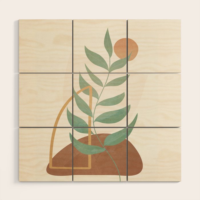 Abstract Rock Geometry 08 Wood Wall Art Gallery Image 1