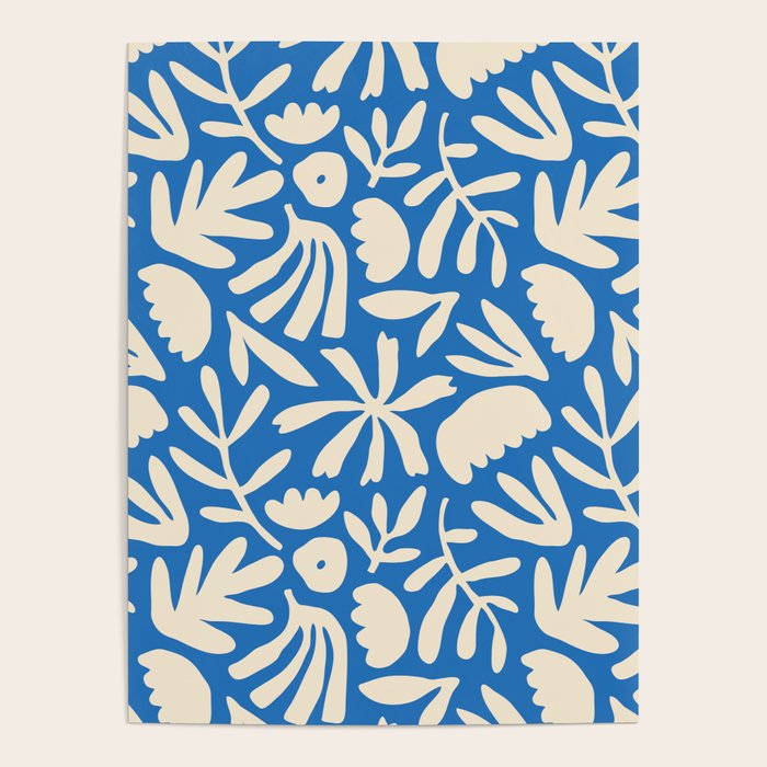 Organic nature flower shape art pattern Poster Gallery Image 1