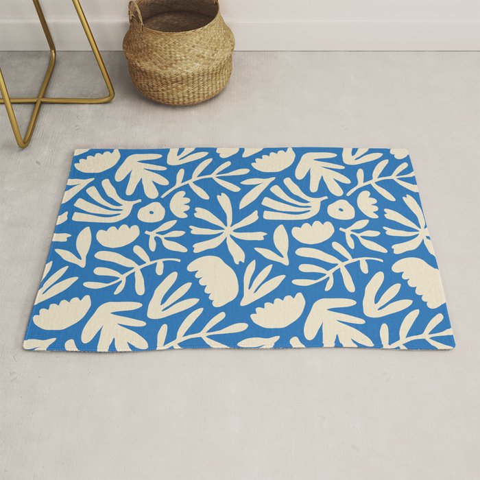 Organic nature flower shape art pattern Rug Gallery Image 1