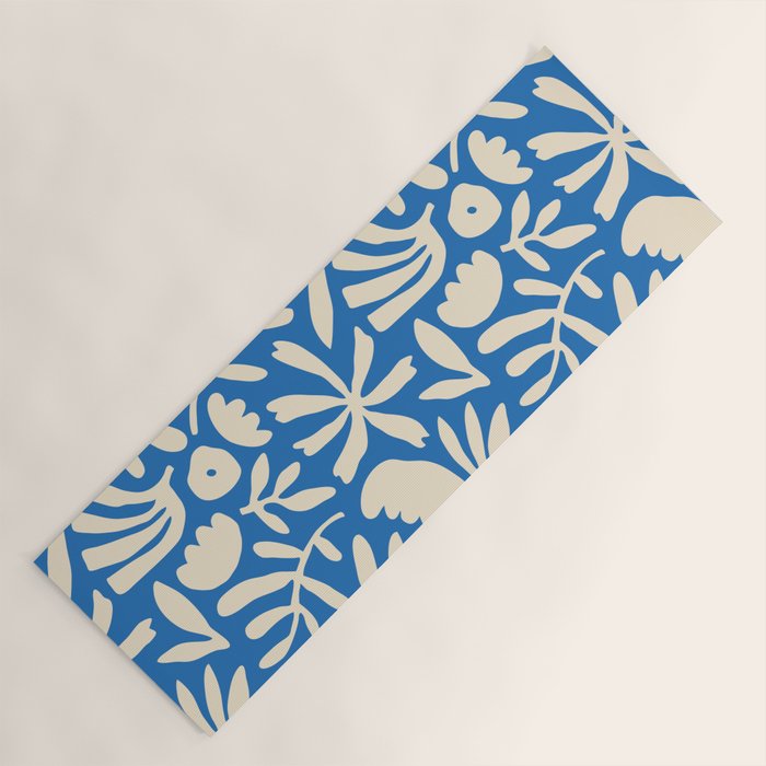 Organic nature flower shape art pattern Yoga Mat Gallery Image 1