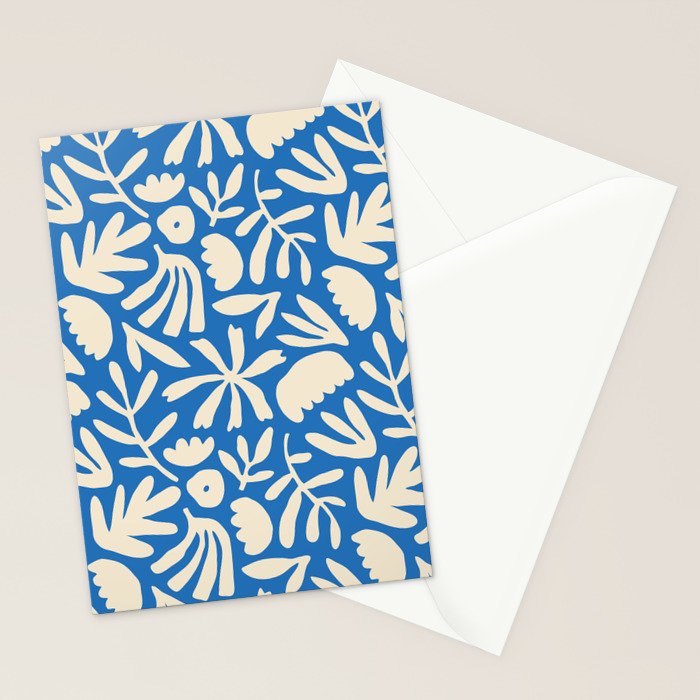 Organic nature flower shape art pattern Stationery Card Gallery Image 2