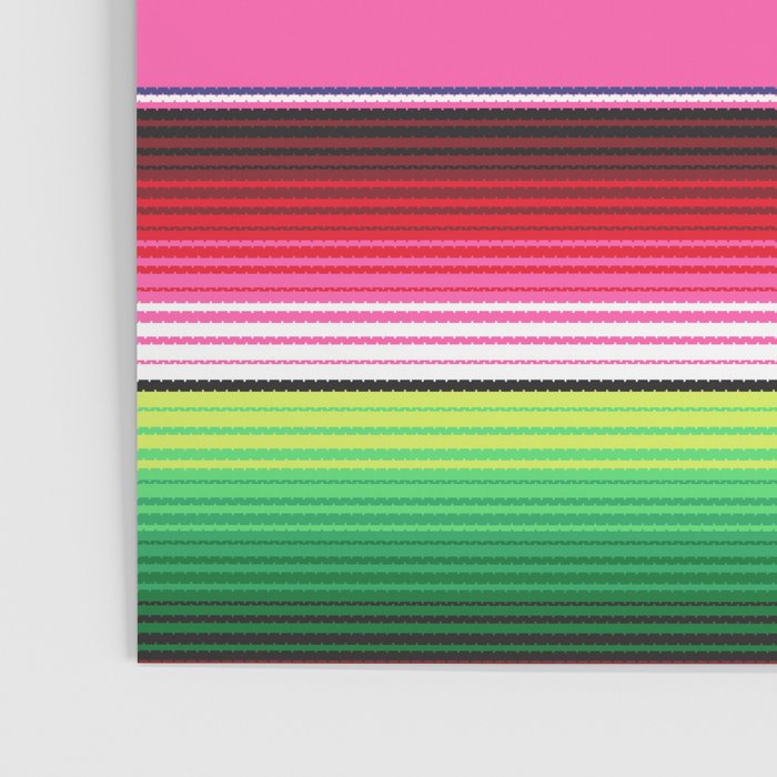 Pink Mexican Serape Blanket Stripes Poster Gallery Image 3
