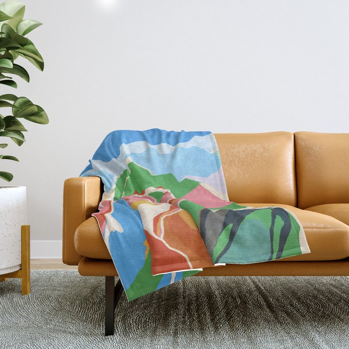 Ski joy Throw Blanket Gallery Image 1