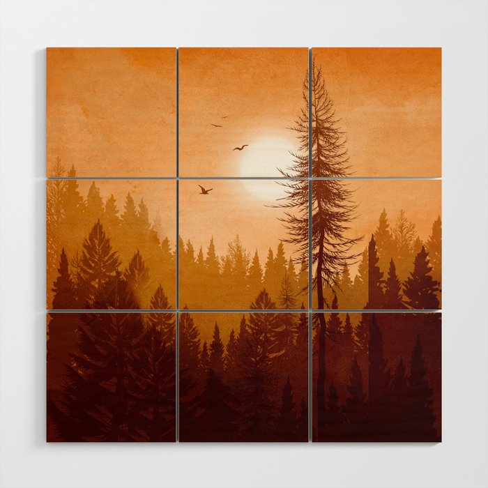 Morning Mountain Mist 1 Wood Wall Art Gallery Image 1