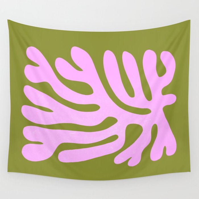 Wasabi & Lavender: Matisse Paper Cutouts 05 Wall Tapestry Gallery Image 1