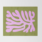 Wasabi & Lavender: Matisse Paper Cutouts 05 Throw Blanket Gallery Image 2